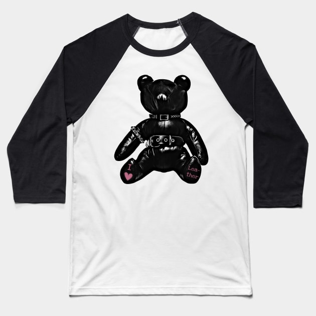 I Heart Leather Baseball T-Shirt by JasonLloyd